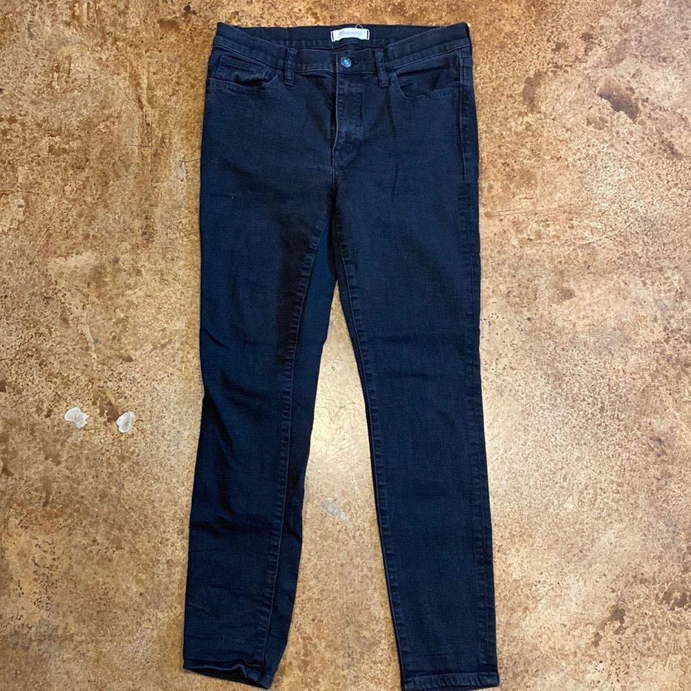 Madewell black cropped Roadtripper‎ Skinny stretch jean pants